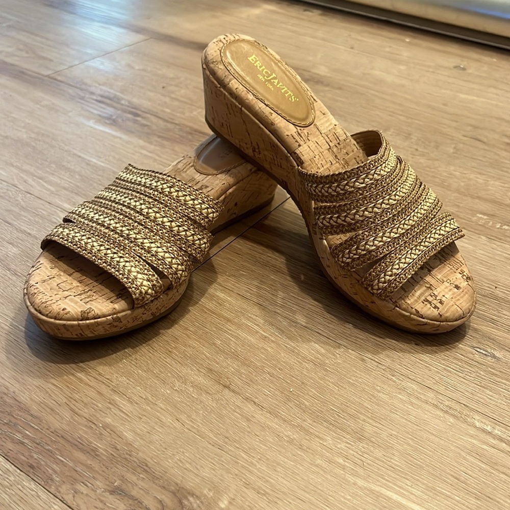Nwob Eric Javits Wedge Sandals Womens Size - 9